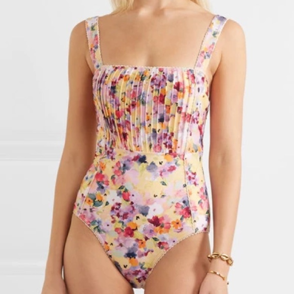 Peony Shirred One Piece Swimsuit